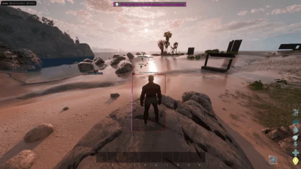 ARK Survival Ascended cheat player ESP drawing a box around a survivor