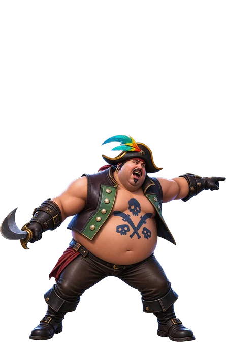 Sea of Thieves character hero Sea of Thieves pirate with a cutlass